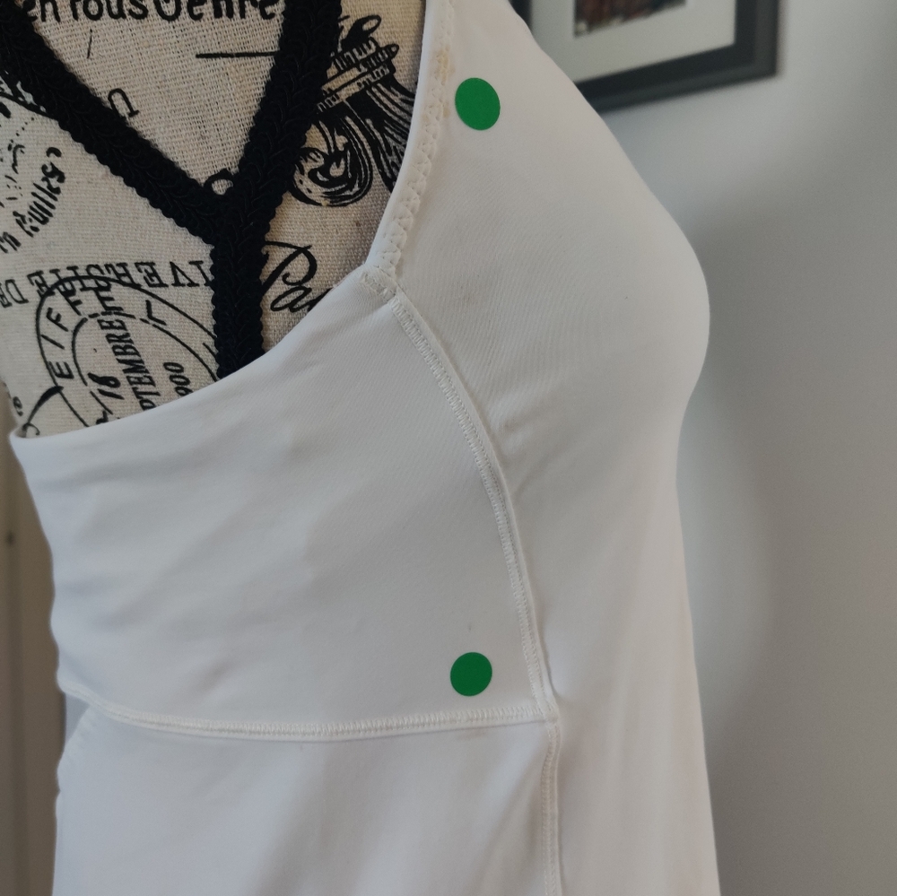 Lululemon White Mesh Breathable Athletic Top Women's Size 8 Lightweight - Picture 5 of 7